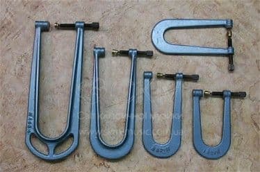 Набор из 5 алюминиевых струбцин (зажимов) MACH глубиной от 100 до 220мм