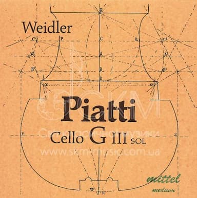 Струна для виолончели До PIATTI, сердечник сталь/хромсталь