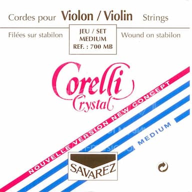 Violin string set CORELLI CRYSTAL, loop (701, 702, 703, 704)