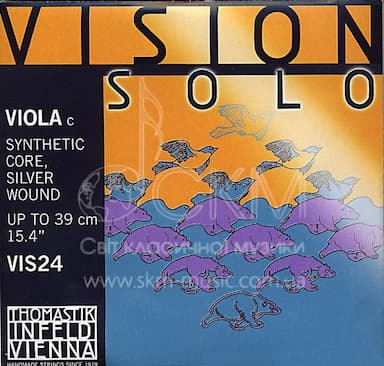 Струна для альта До THOMASTIK VISION SOLO, синтетика/вольфрам-серебро