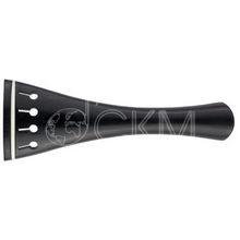 Violin tailpiece Tempel, ebony with white saddle mammoth bone, fr. model