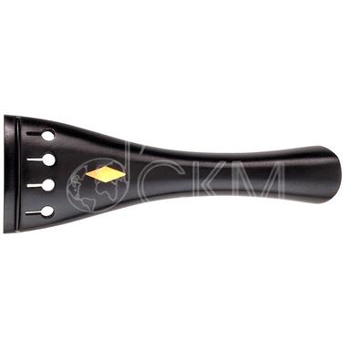 Violin tailpiece with diamond decoration, round