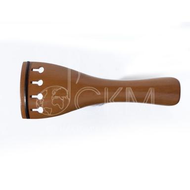Violin tailpiece, round, boxwood