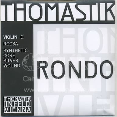 Струна для скрипки Ре THOMASTIK RONDO, сердечник синтетика, серебряная обмотка