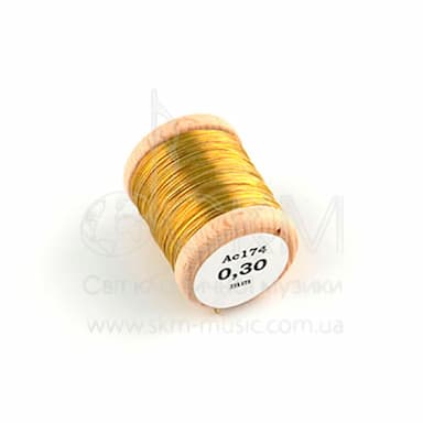 Wire for making oboe reeds, 0.3 mm, brass