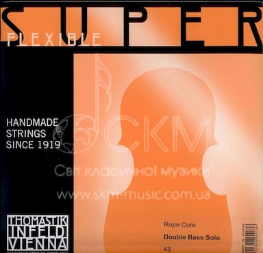 Double Bass String F Sharp1 THOMASTIK SUPERFLEXIBLE SOLO, rope core / chrome wrapped