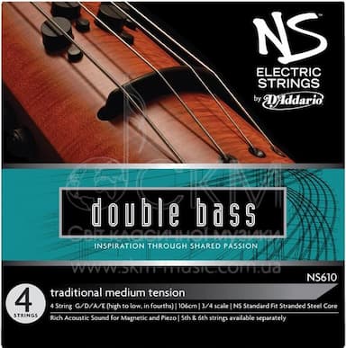 Cтруна для контрабаса Ре D'ADDARIO NS ELECTRIC TRADITIONAL, многожильная сталь/никель